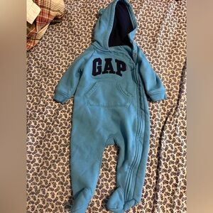 GAP Baby Blue Hooded sleeper.